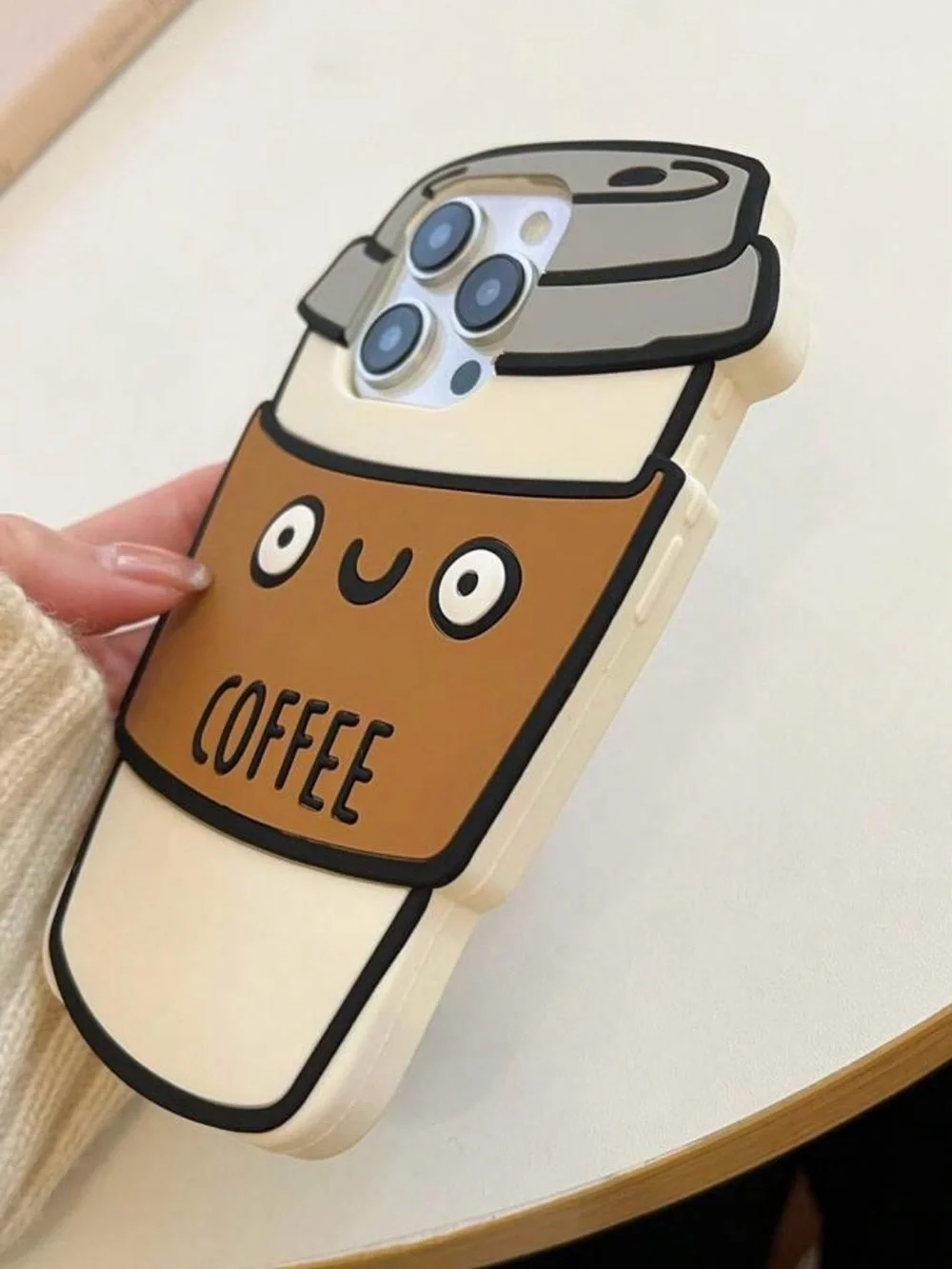 iPhone 14 3D Coffee Cup Silicone Phone Case